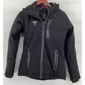 Tesla Women's Jacket Small Black  Polyester Elastane Lined Hooded